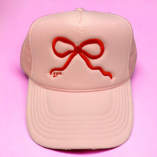 Pink Bow Trucker