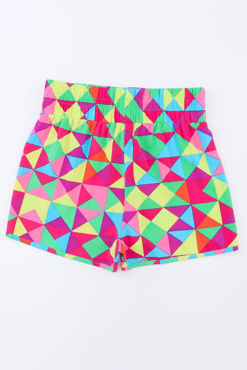 Geometric High Waist Athletic Shorts