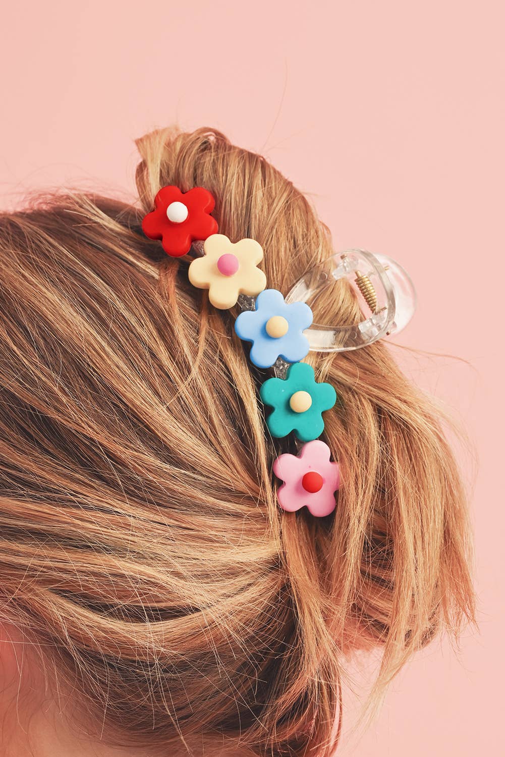 Multicolor Flowers Claw Clip