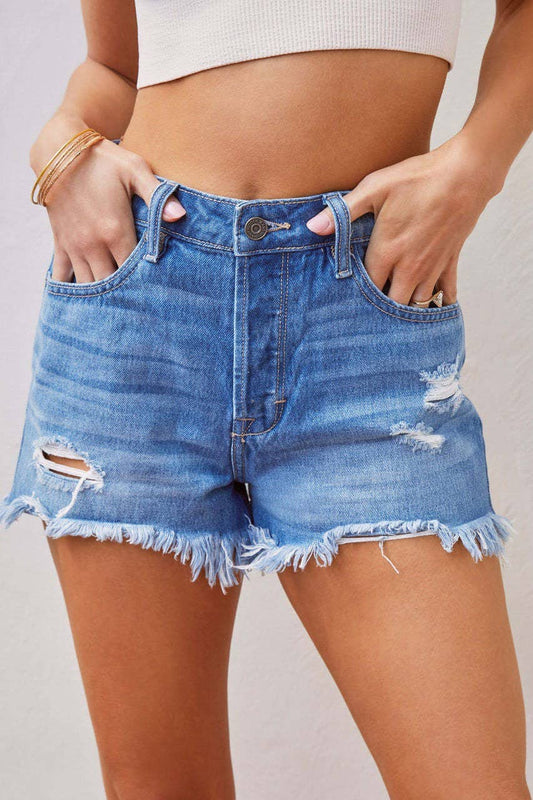 Medium Wash Denim Shorts