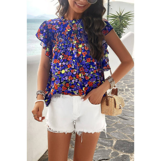 Floral Print Loose Fit Top