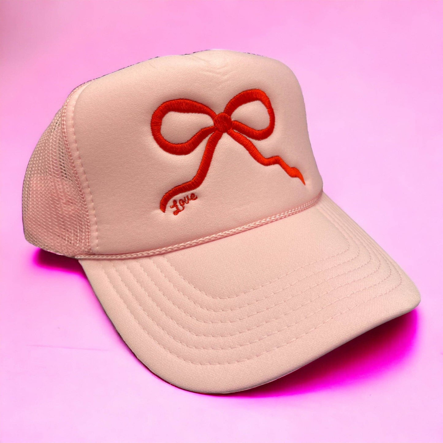 Pink Bow Trucker